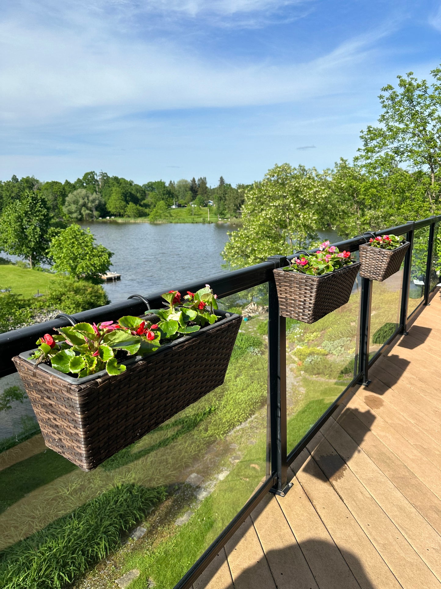 Glass panels for standard framed railing - 6 mm